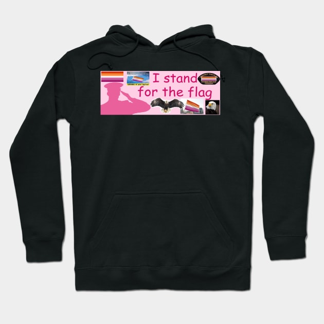 i stand for the (lesbian) flag bumper sticker Hoodie by casserolestan